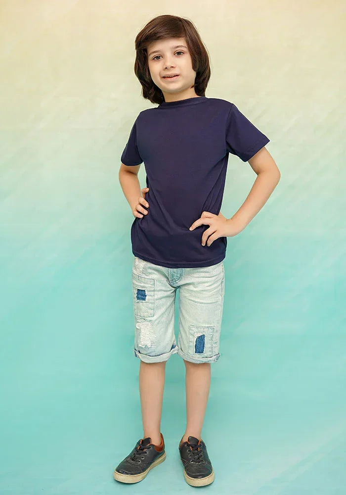Ochre RTW Solids Denim Shorts Boys 1 Piece OBB-22 - Summer Collection