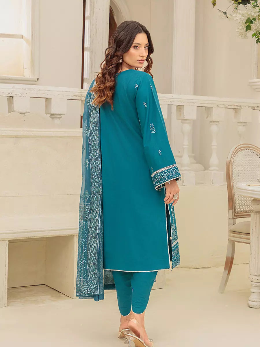 Salitex Unstitched Embroidered Cambric 3 Piece Suit UNS7MK012UT - Festive Collection