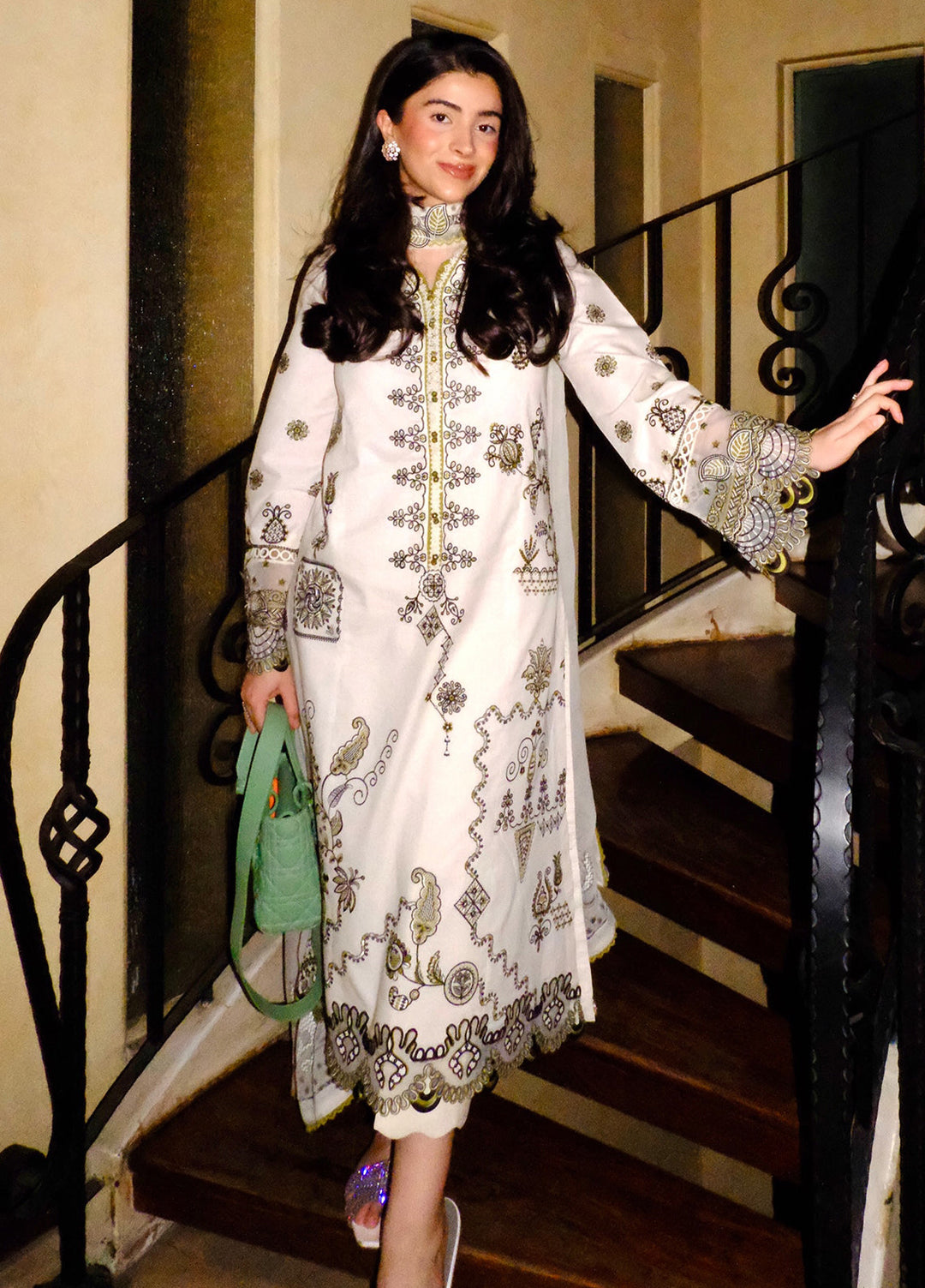 Q Line by Qalamkar Unstitched Embroidered Lawn 3 Piece Suit QLK26ULQ REEMA QKL-13 - Festive Collection