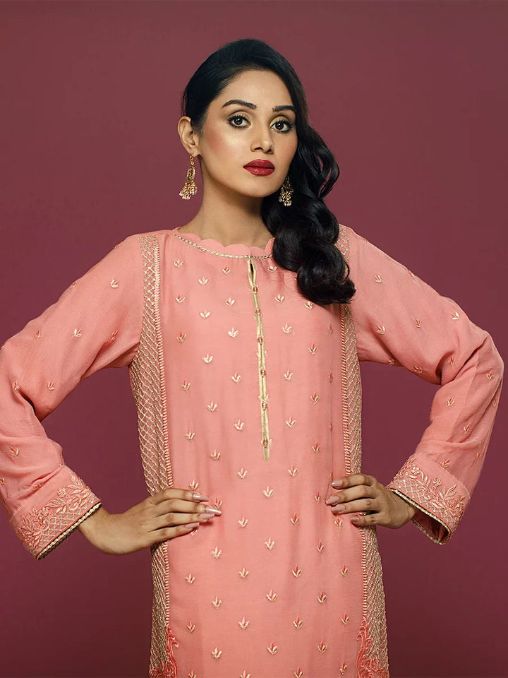 Salitex Women Embroidered Chiffon 2 Piece Suit LPS24LFT004 - Summer Collection