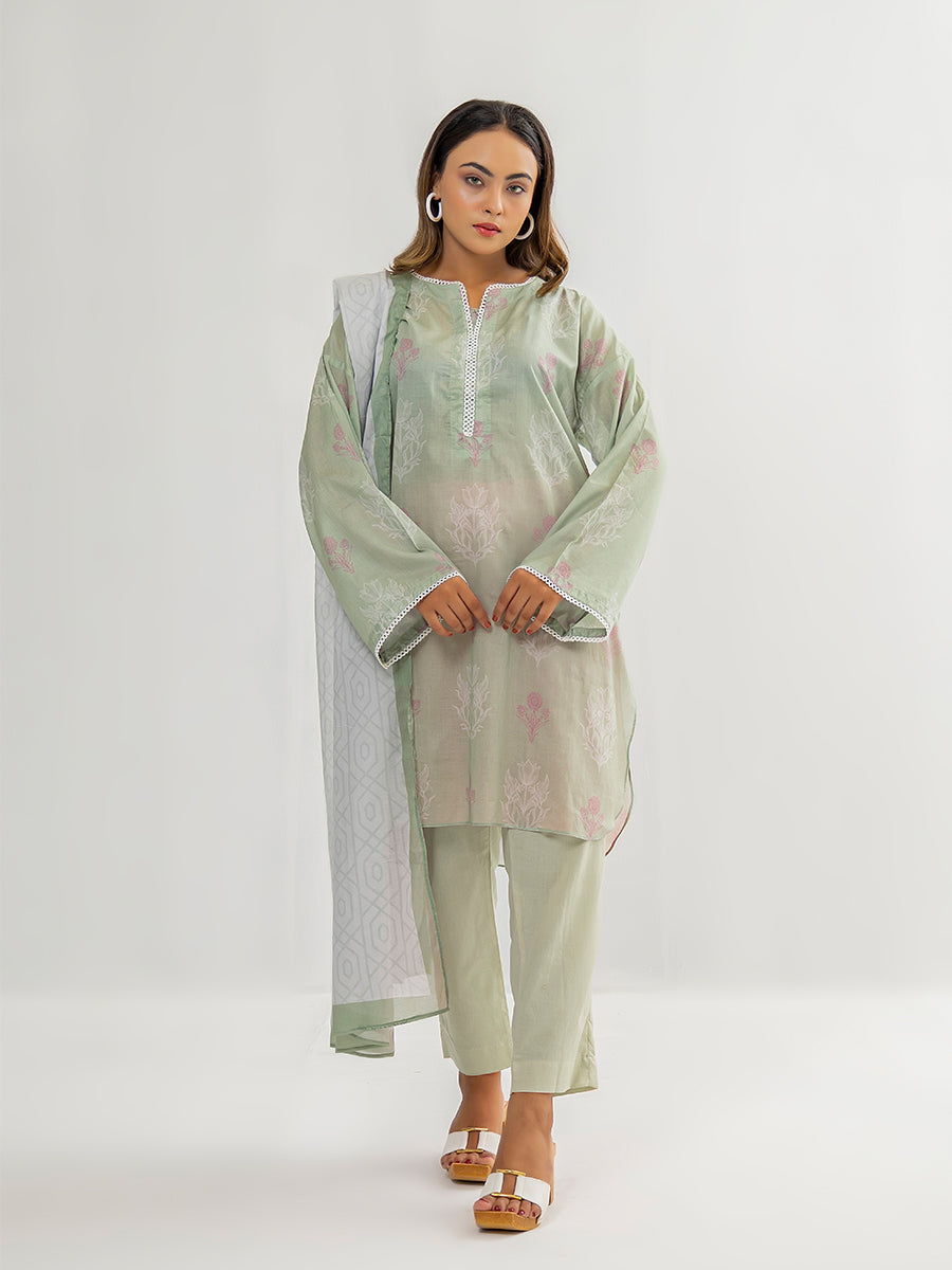 Salitex Women Printed Cambric 2 Piece Suit CPS24LFT002 - Winter Collection