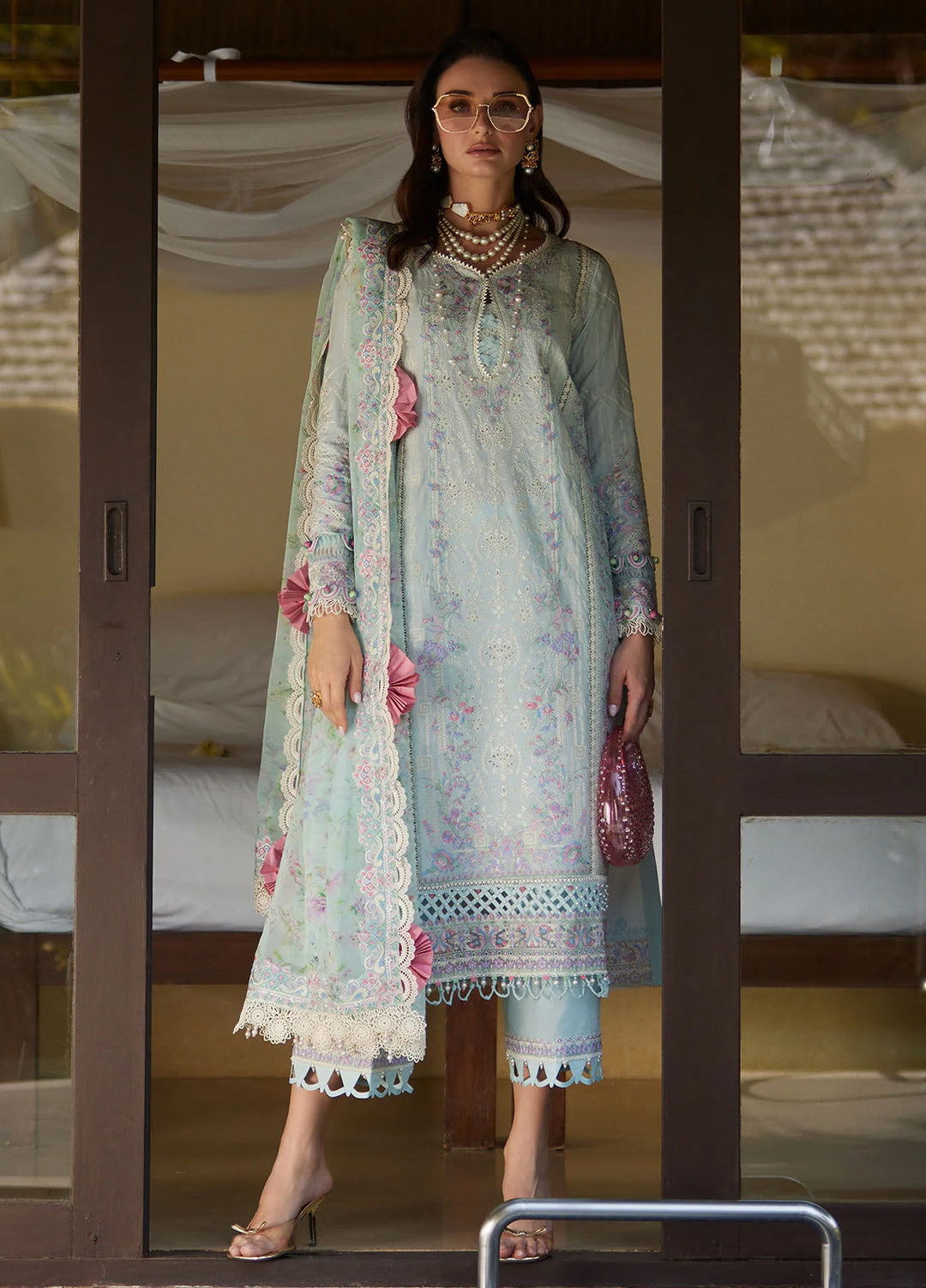 Ariya by Kanwal Malik Unstitched Embroidered Luxury Lawn 3 Piece Suit KM26UA D-9 ELORA - Summer Collection