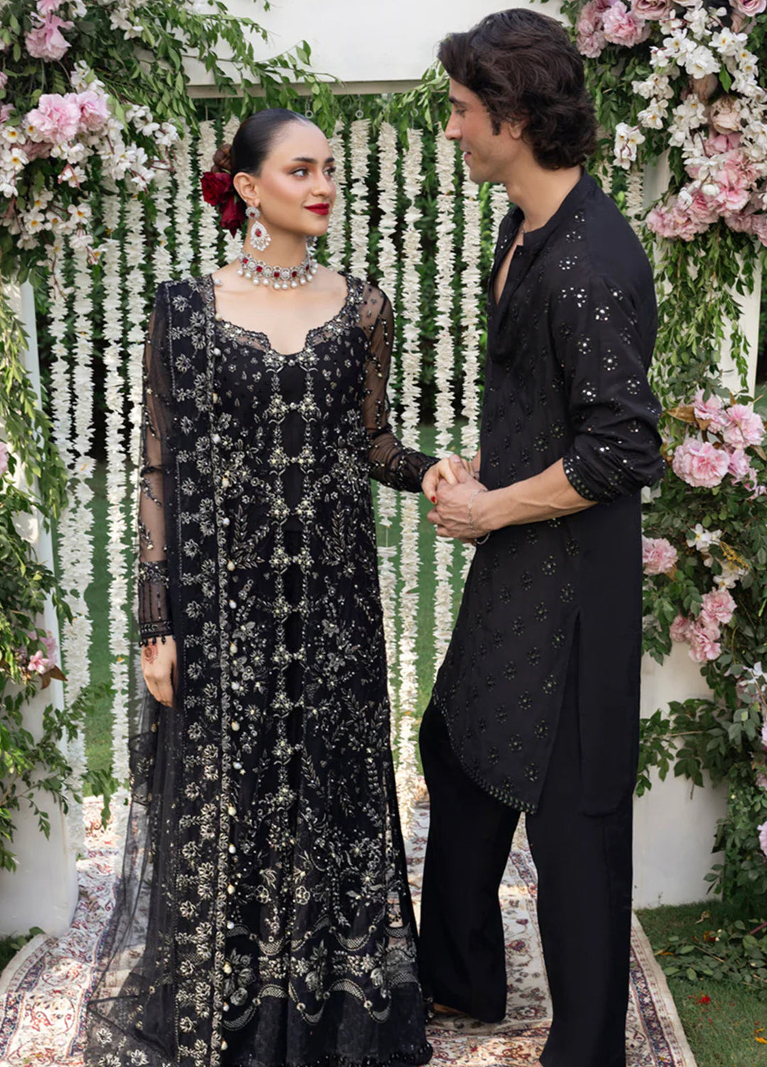 Rang Rasiya Embroidered Cotton Net Suits Unstitched 3 Piece RR25WF D-05 Natasha - Wedding Collections