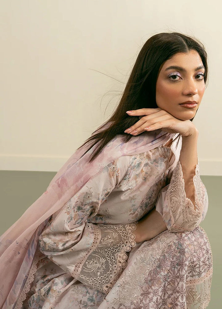 Zephyr by Ayzel Unstitched Lawn Embroidered 3 Piece Suit AAF26UZ D-2 Amani - Summer Collection