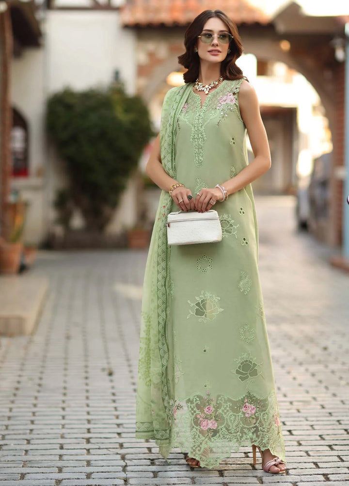 Noor Luxe by Saadia Asad Unstitched Embroidered Lawn 3 Piece Suit SA26UNL D-3A - Summer Collection
