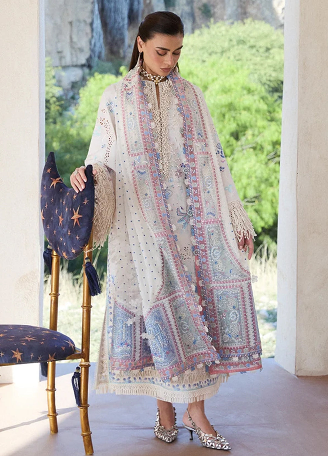 Suffuse Unstitched Embroidered Lawn 3 Piece Suit SSY26ULE Veluna - Eid Collection