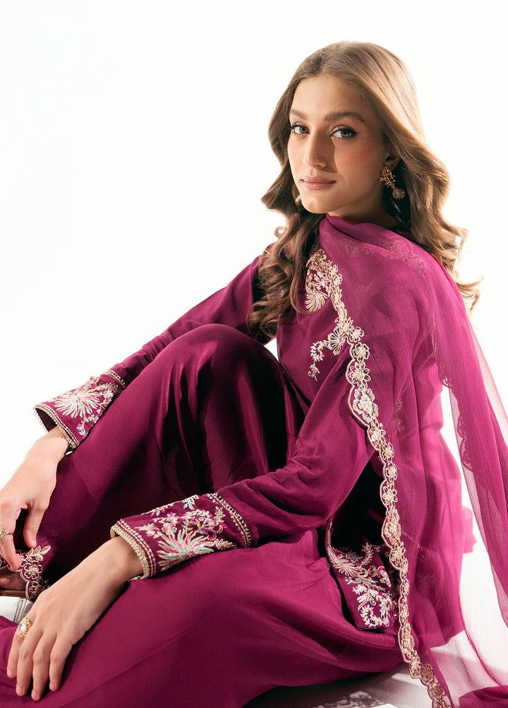 Sahane Pret Embroidered Raw Silk 3 Piece Suit ME 24008 Camilla