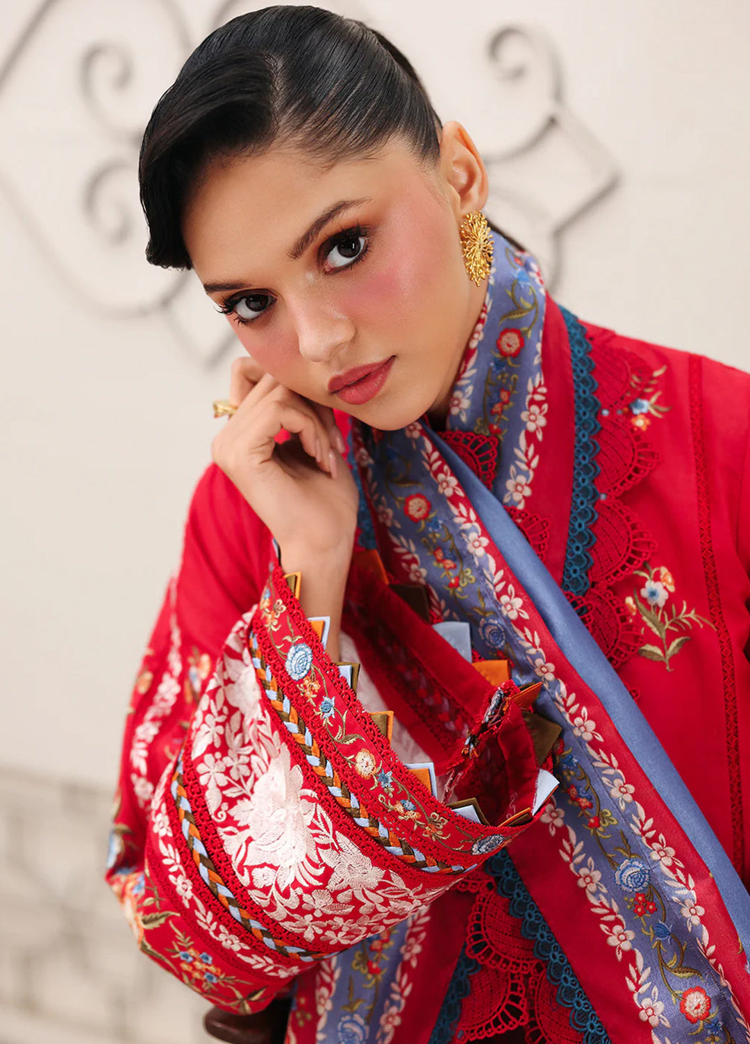 Lumina by Bin Ilyas Unstitched Embroidered Lawn 3 Piece Suit BI26UL L7 3B - Summer Collection