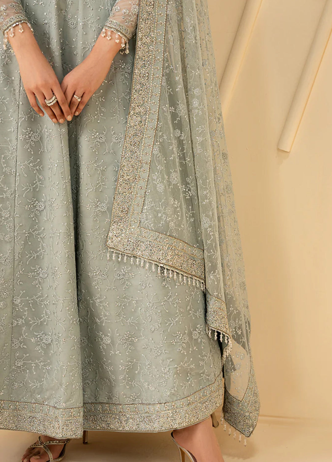Riwayat by Zarif Unstitched Embroidered Net 3 Piece Suit ZR26URN ZRF-RC-06 MINTARA - Festive Collection