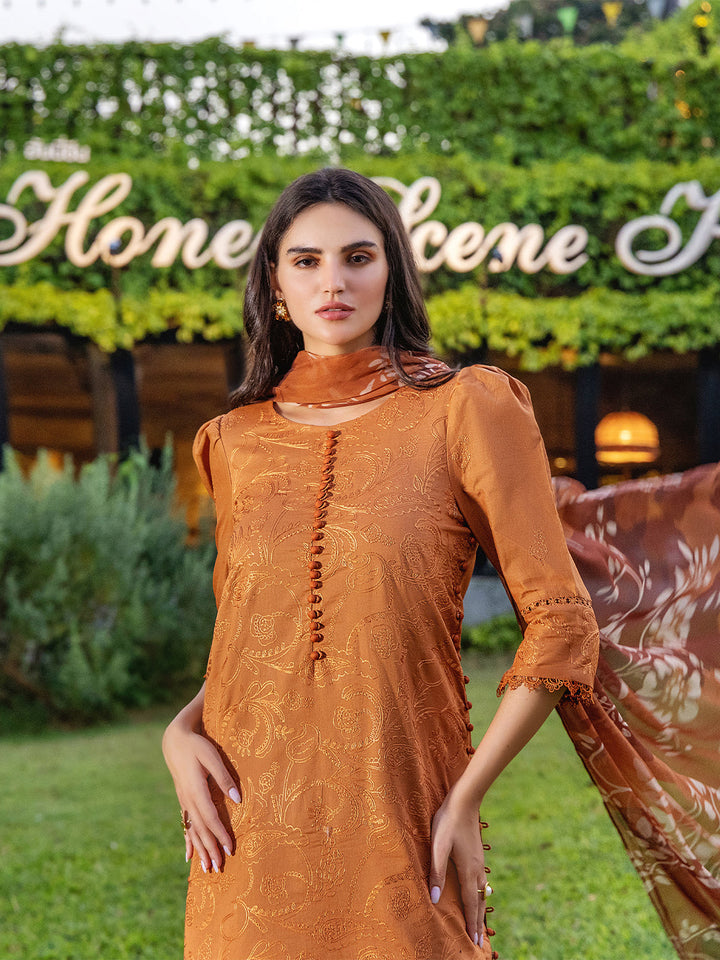 Sole by Yards Unstitched Embroidered Lawn 3 Piece Suit Dusk Casual Collection