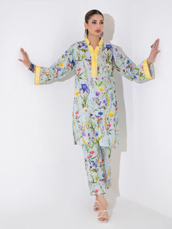 Salitex Women Printed Cambric 2 Piece Suit WRTKBA24AL159 - Summer Collection
