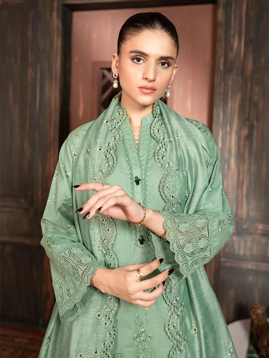 Salitex Women Embroidered Cambric 3 Piece Suit PML3PBC296 - Summer Collection