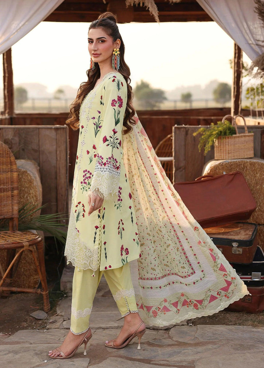 Sardinia Unstitched Embroidered Lawn 3 Piece Suit SRD26ULF D-12 SUNLIT - Festive Collection