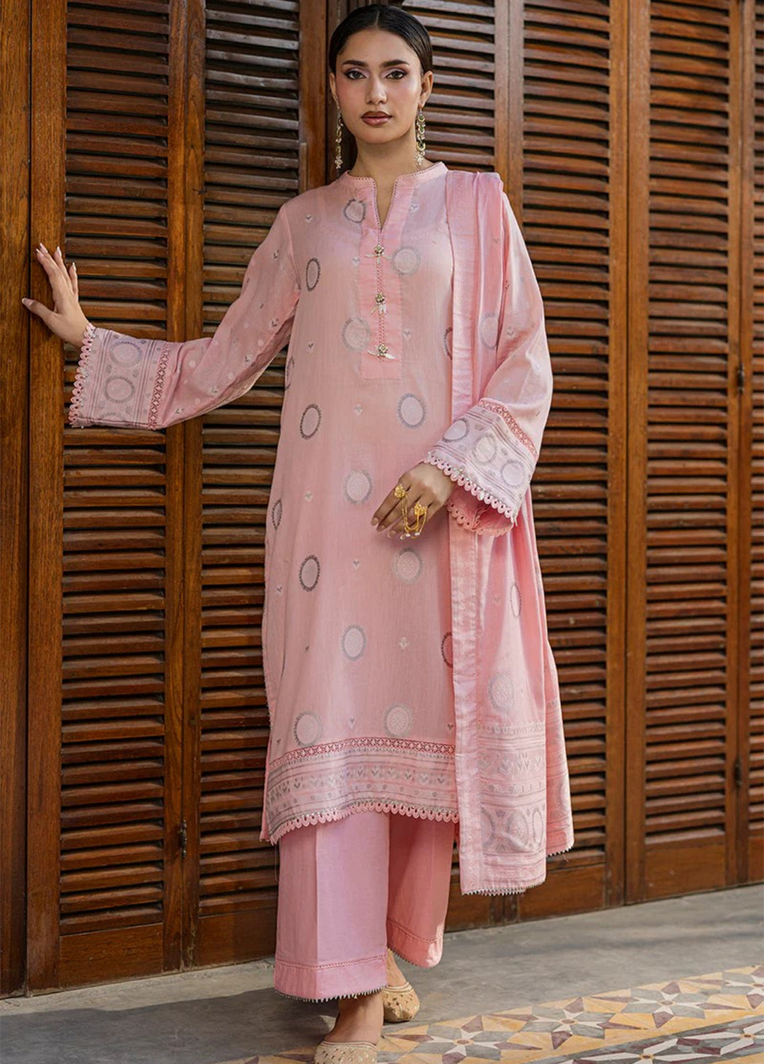 Zellbury Unstitched Printed Jacquard 3 Piece Suit ZB26UC WUS26X30857 - Casual Collection