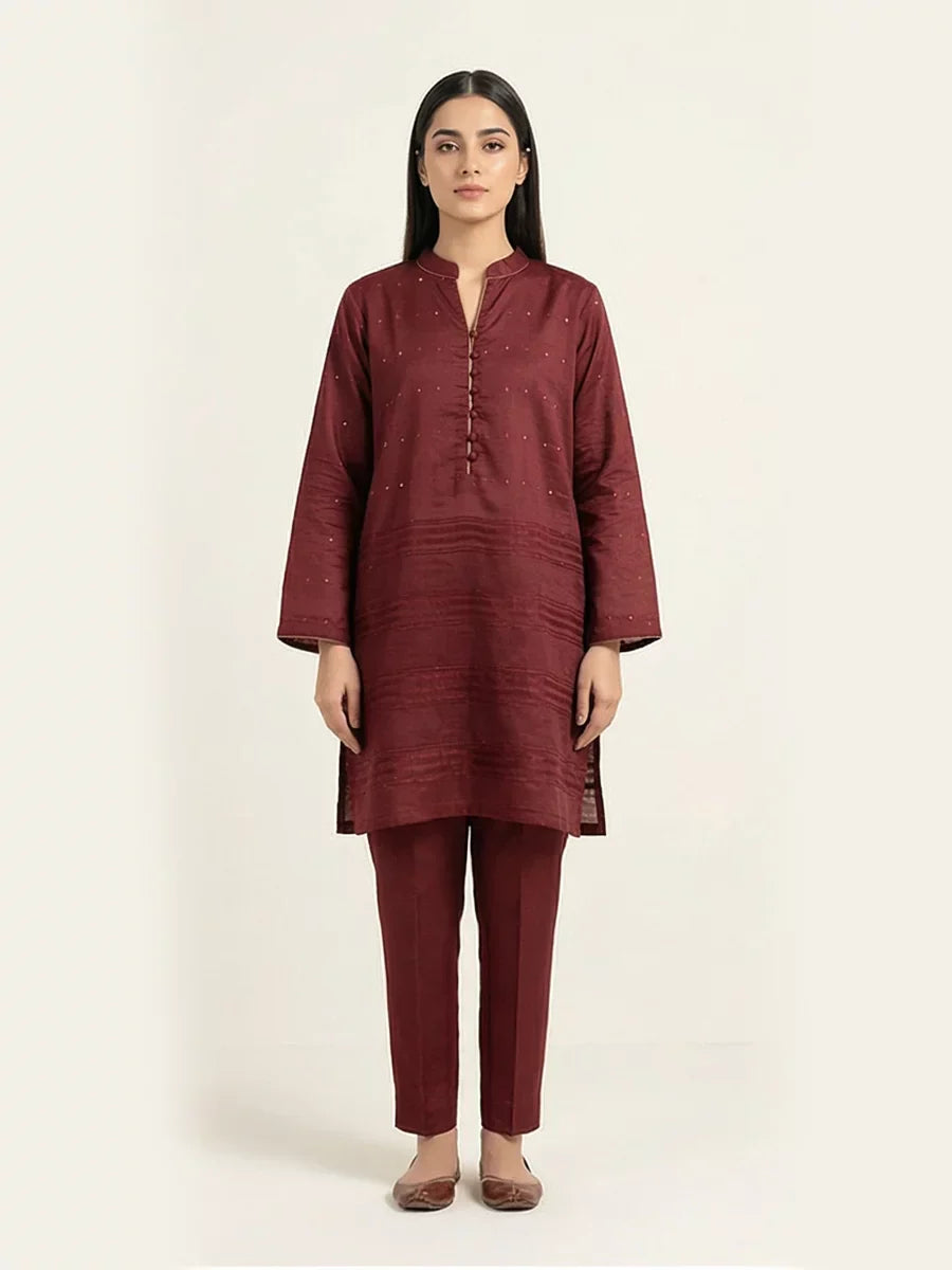 Salitex Women Printed Dyed 2 Piece Suit CPS24LFT0016 - Summer Collection