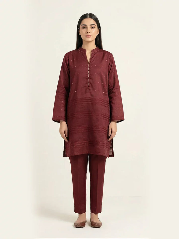 Salitex Women Printed Dyed 2 Piece Suit CPS24LFT0016 - Summer Collection