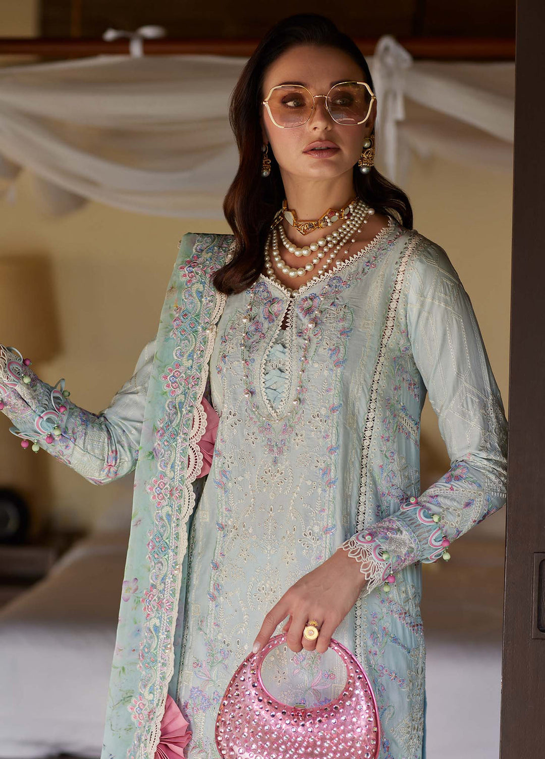 Ariya by Kanwal Malik Unstitched Embroidered Luxury Lawn 3 Piece Suit KM26UA D-9 ELORA - Summer Collection