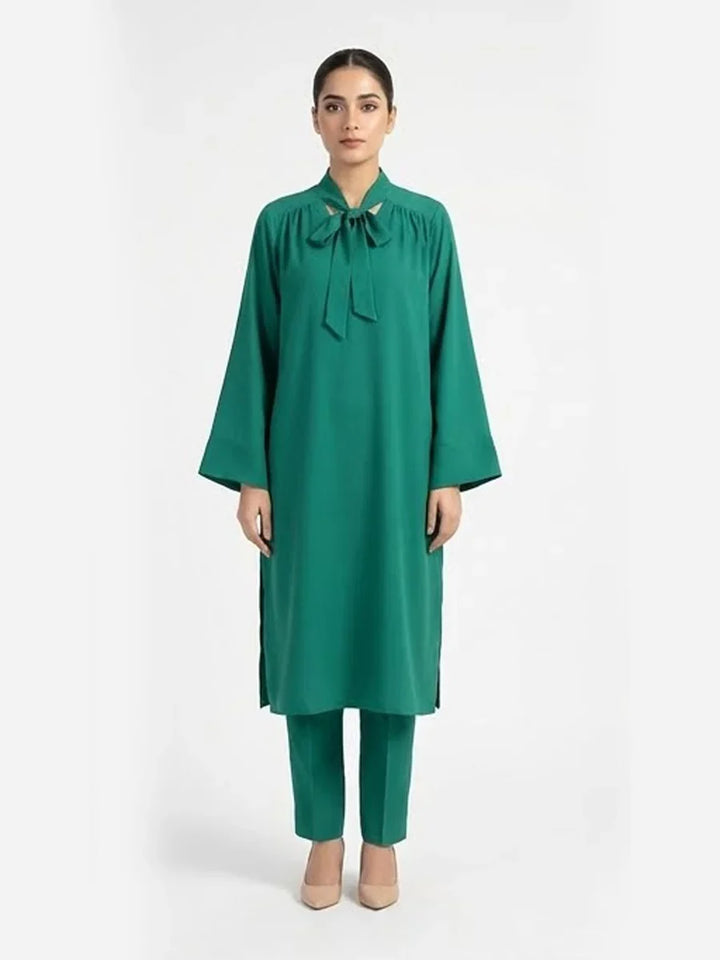 Salitex Women Solids Crepe 2 Piece Suit SS25PBC690-A - Summer Collection