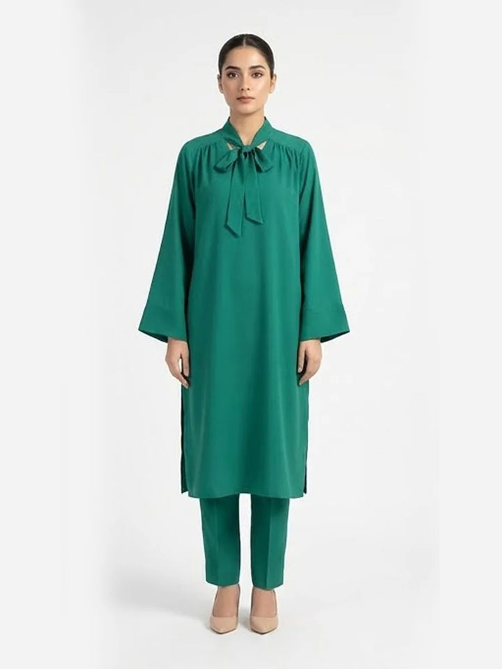 Salitex Women Solids Crepe 2 Piece Suit SS25PBC690-A - Summer Collection