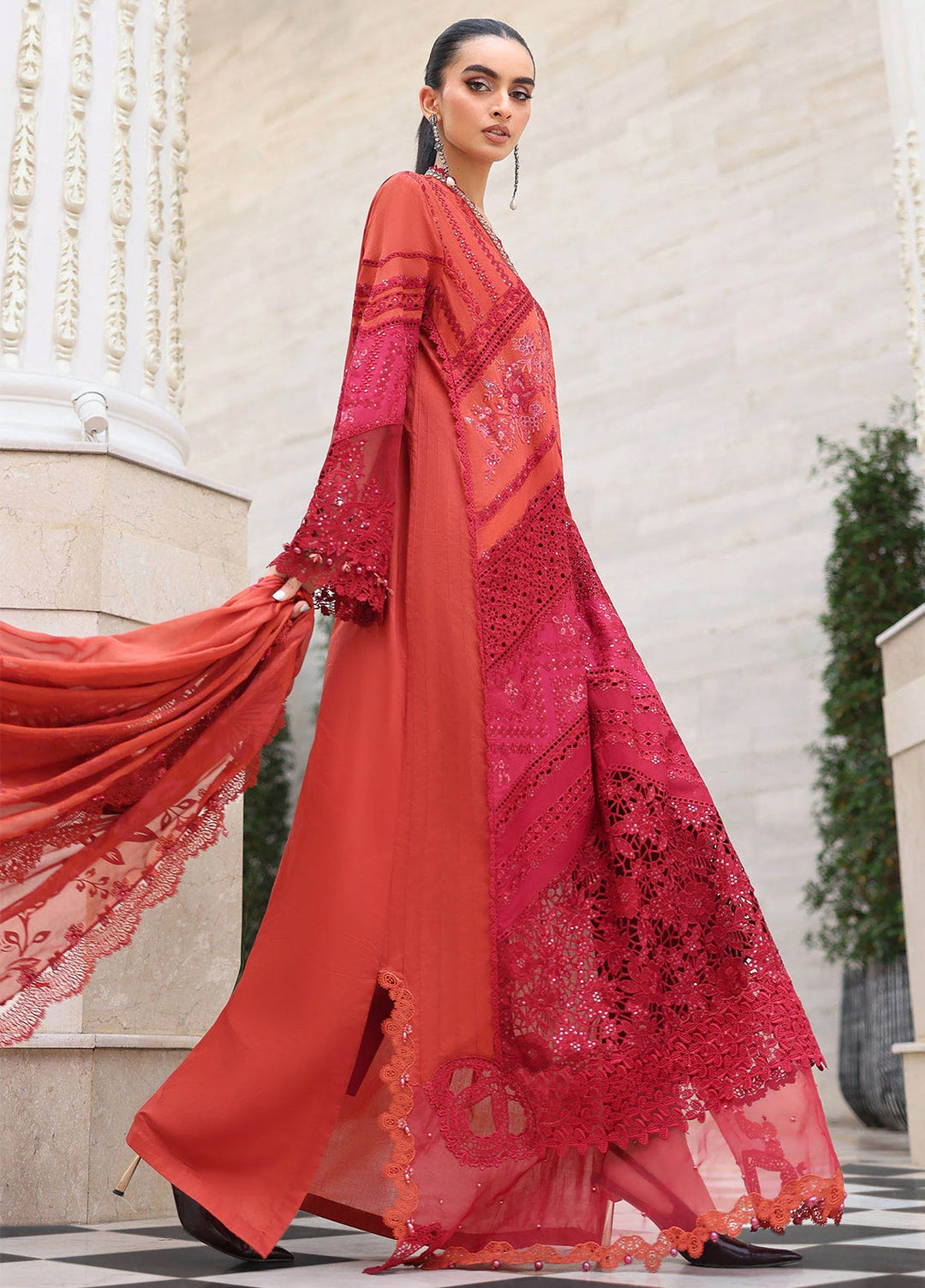 Maria B Unstitched Embroidered Lawn 3 Piece Suit MB26ULE D13 - Eid Collection