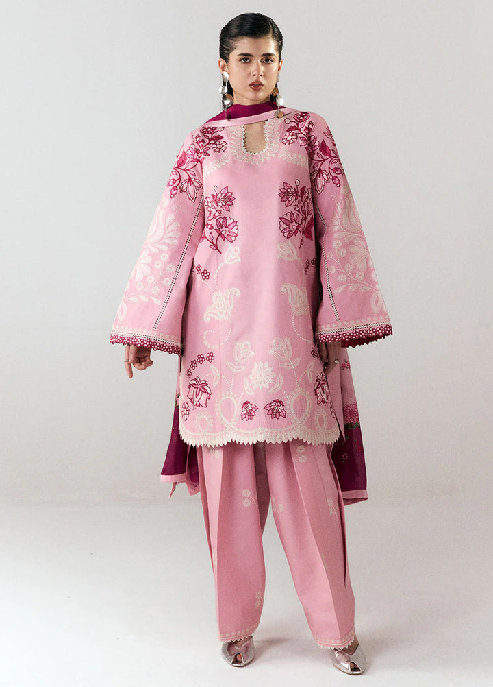Jugnu by Hussain Rehar Unstitched Embroidered Cotton 3 Piece Suit HR26UCJ Nanya JUG-LD D#1284 - Eid Collection