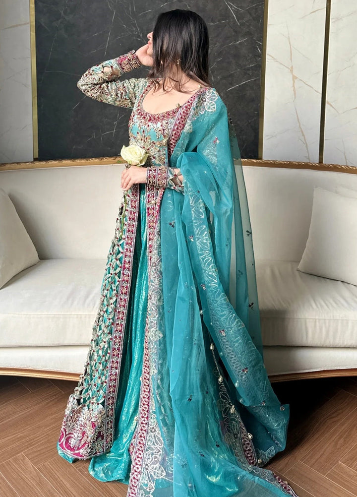 Jhil Mil by Maria Osama Khan Embroidered Tissue Suits Unstitched 3 Piece MOK25JM Chamkeli - Wedding Collection