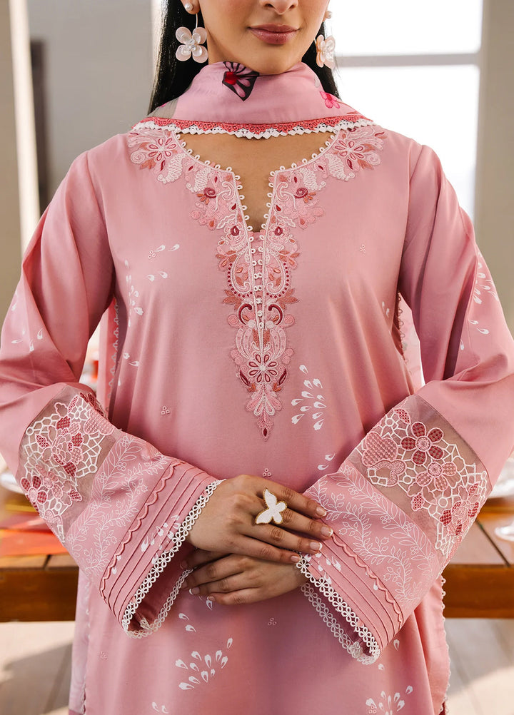 Afsanah by Seran Unstitched Embroidered Lawn 3 Piece Suit SN26UAL D-7 Ziva - Summer Collection