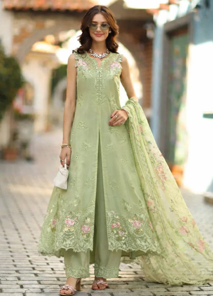 Noor Luxe by Saadia Asad Unstitched Embroidered Lawn 3 Piece Suit SA26UNL D-3A - Summer Collection