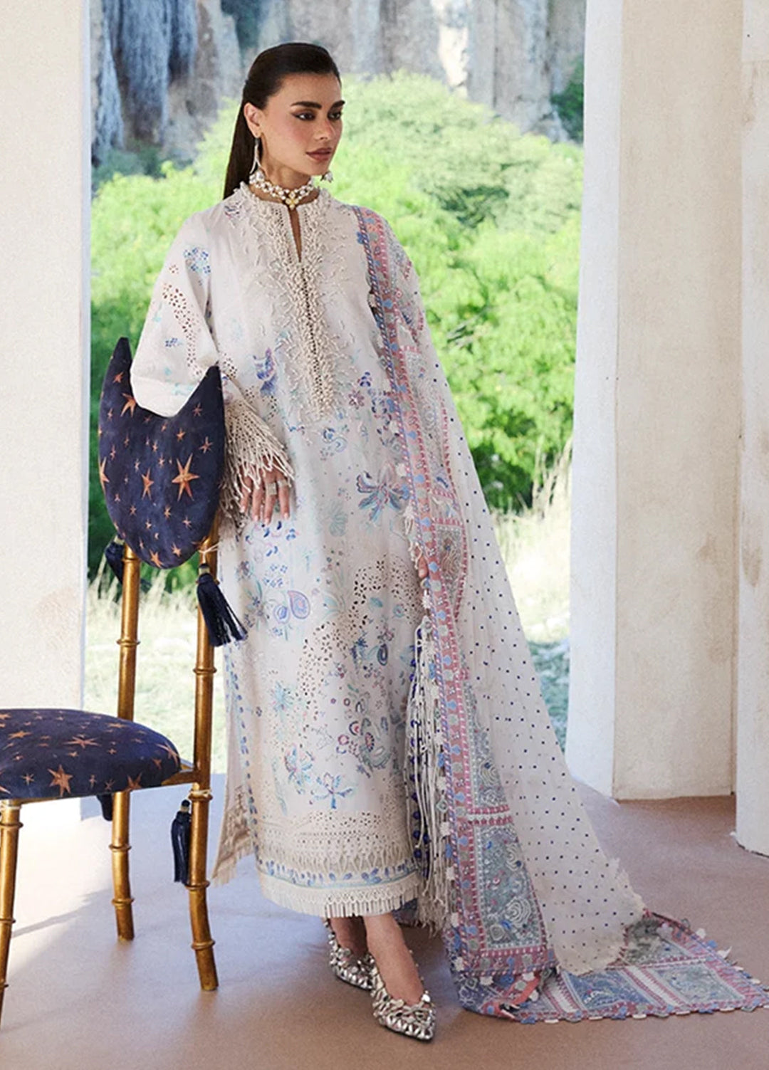 Suffuse Unstitched Embroidered Lawn 3 Piece Suit SSY26ULE Veluna - Eid Collection