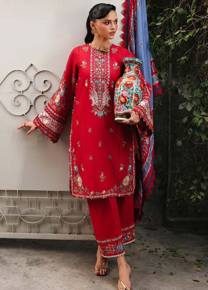 Lumina by Bin Ilyas Unstitched Embroidered Lawn 3 Piece Suit BI26UL L7 3B - Summer Collection