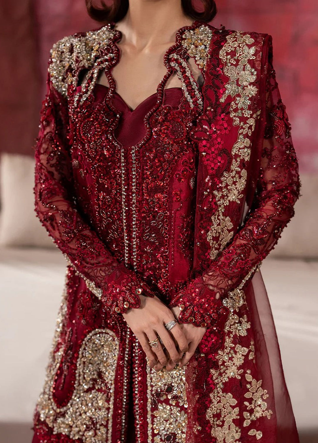 Hayat by Afrozeh Unstitched Organza Embroidered Suits 3 Piece AF25HU AFH-25-08 RAWAAYAT - Festive Collection