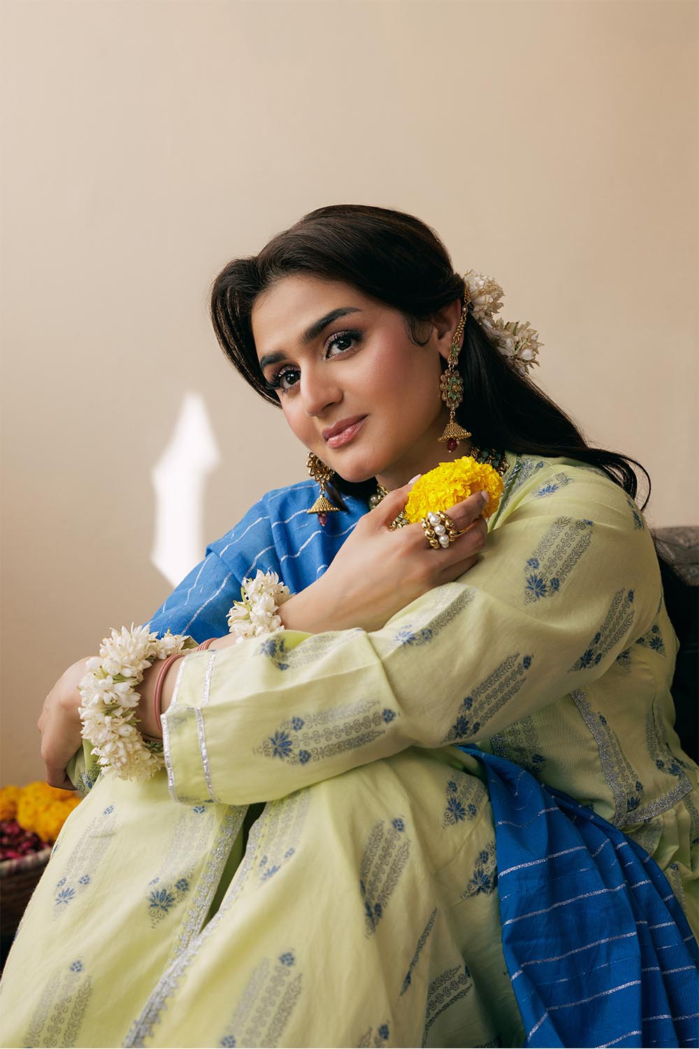 Senorita Women RTW Women Embroidered Perrot Green and Multicolor Casual Plus 3 Piece Suit Cotton Jacquard LBD-02905 - Summer Collection