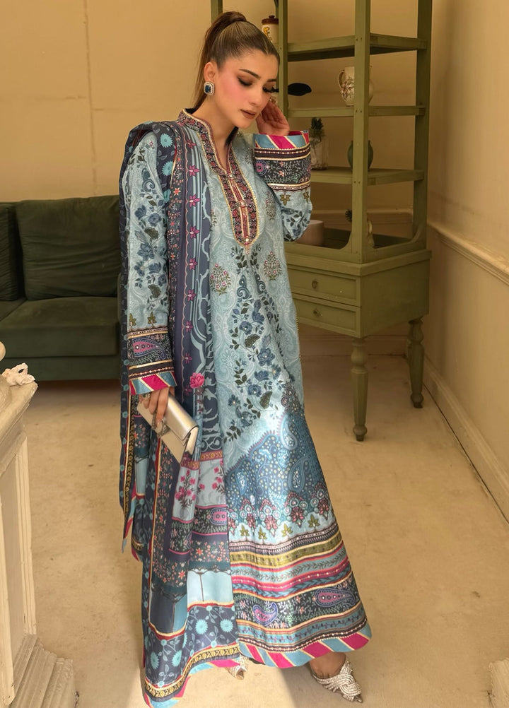 Nirvana by Mushq Unstitched Printed Raw Silk 3 Piece Suit MU26UNR In my Element HUNPS260102 - Festive Collection