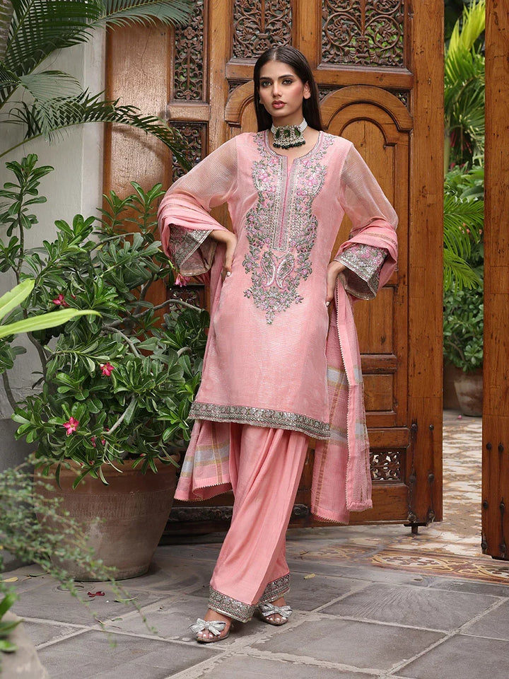 Salitex Women Embroidered Organza 3 Piece Suit WRS3LA24SA04 - Summer Collection