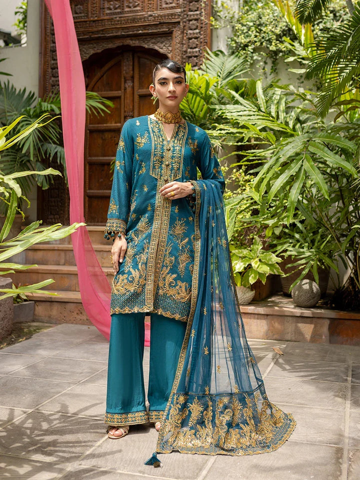 Salitex Women Embroidered Organza 3 Piece Suit WRS3SA24AN19 - Summer Collection