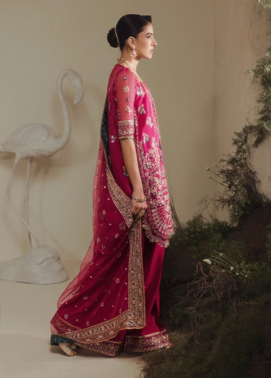 Aik Shaam by AIK Atelier Unstitched Embroidered Organza 3 Piece Suit AIK26UAS C2605 - Wedding Collection