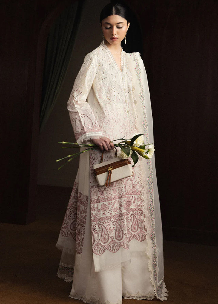 Satori by Zara Shahjahan Unstitched Embroidered Lawn 3 Piece Suit ZS26USL D-12 HOSHIMI - Summer Collection