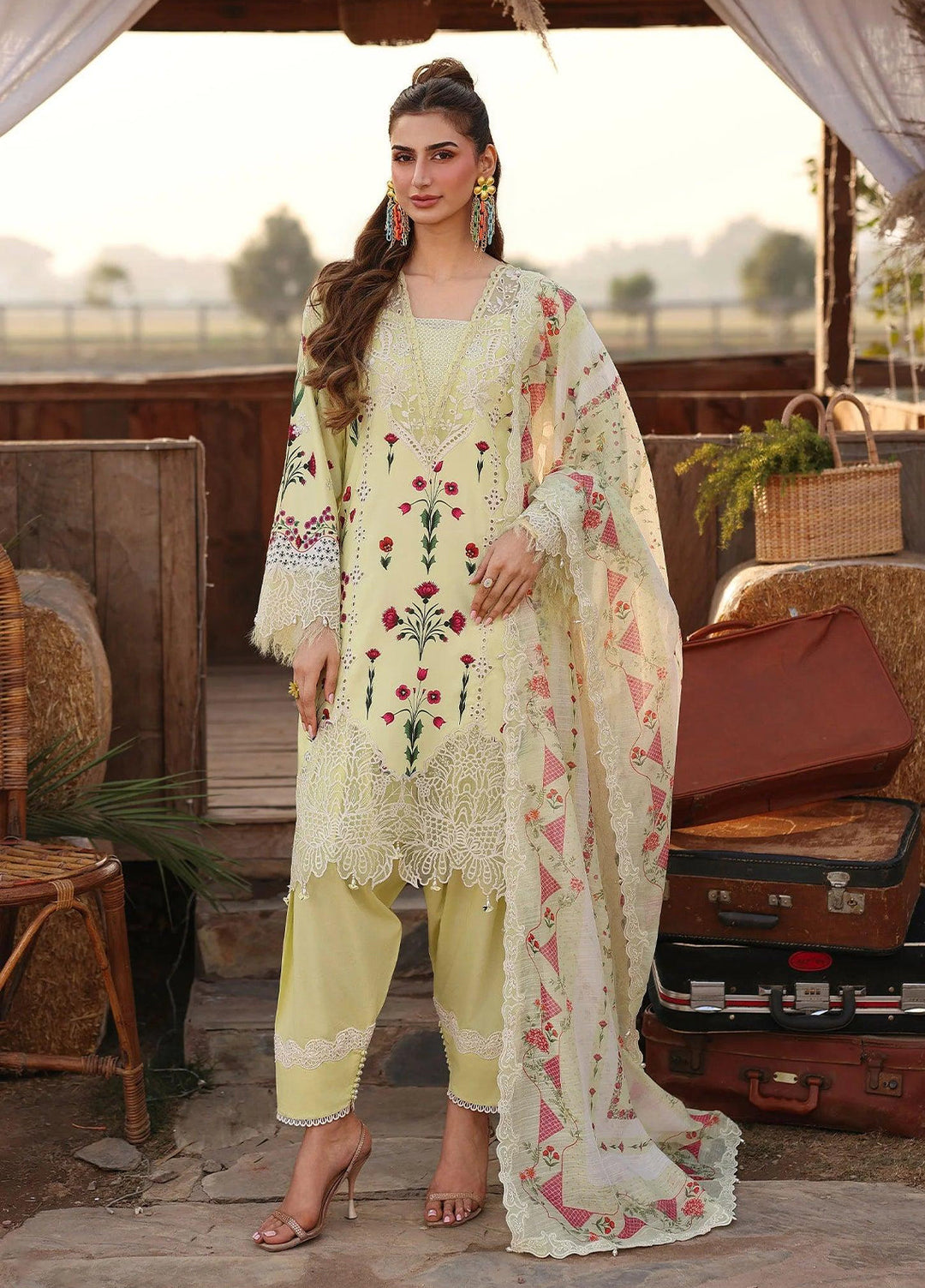 Sardinia Unstitched Embroidered Lawn 3 Piece Suit SRD26ULF D-12 SUNLIT - Festive Collection