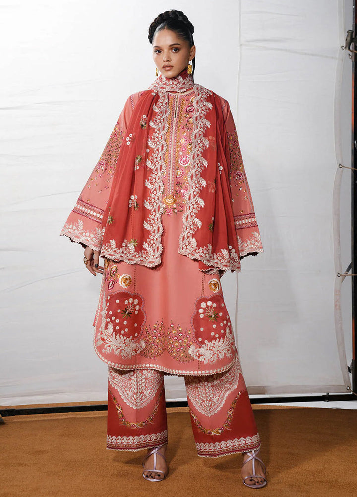 Jugnu by Hussain Rehar Unstitched Embroidered Cotton 3 Piece Suit HR26UJC DINAZ - Festive Collection
