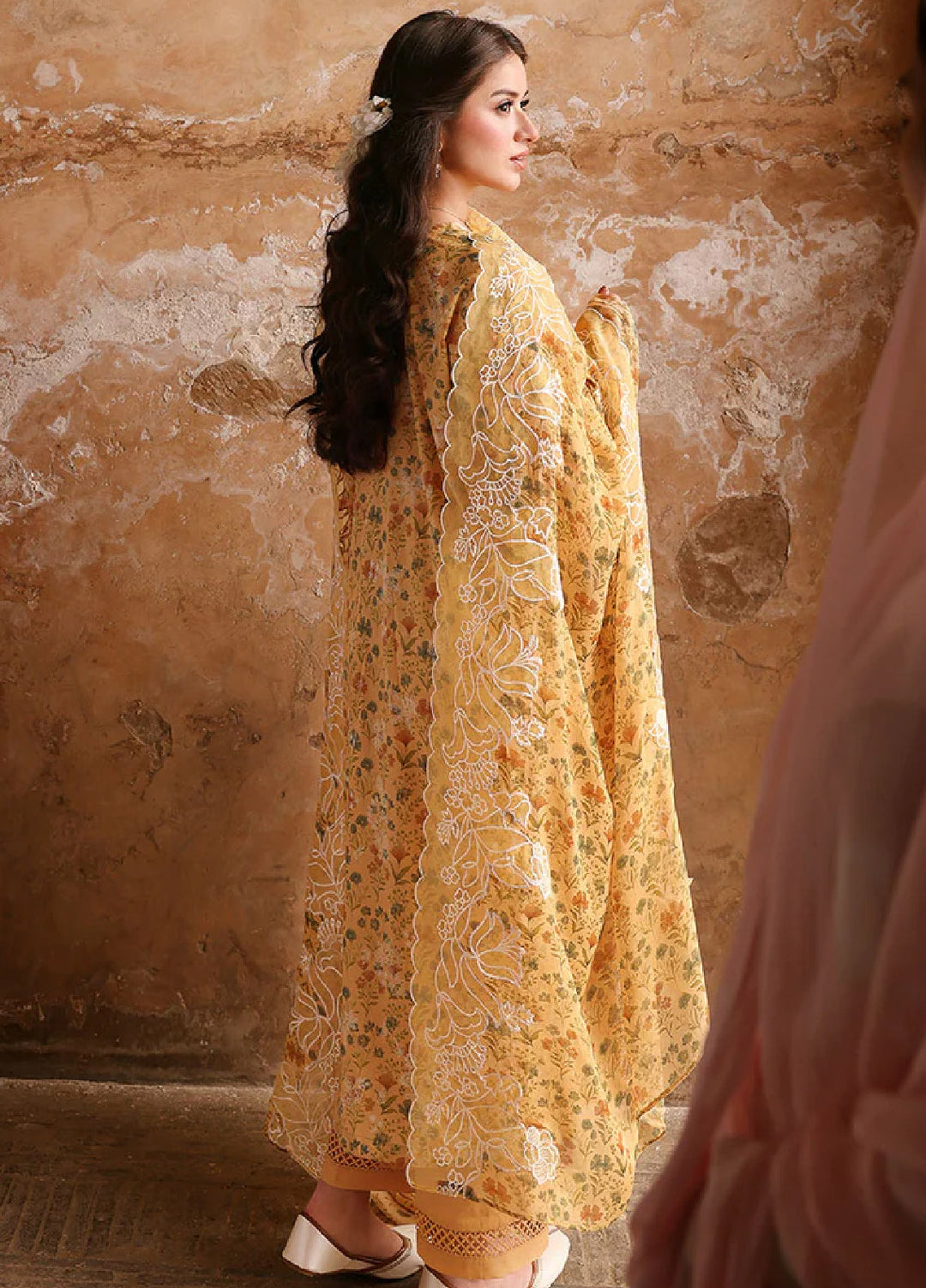 Cross Stitch Unstitched Embroidered Premium Lawn 3 Piece Suit CS26UCPL D22 SUNLIT HUE - Eid Collection