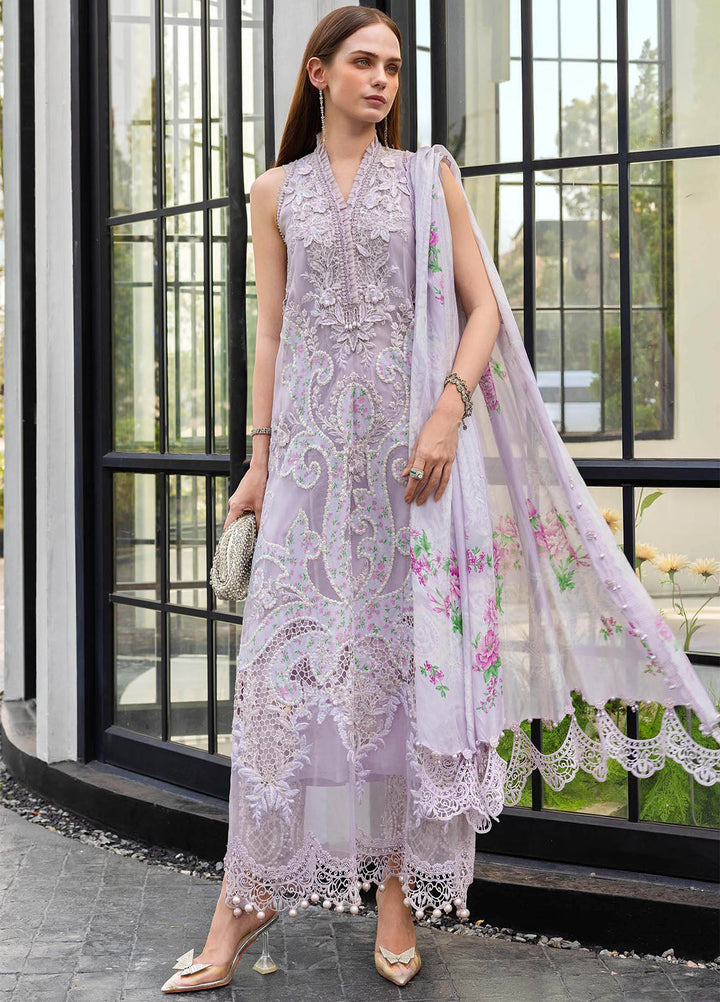 Maria B Unstitched Embroidered Lawn 3 Piece Suit MB26ULE D12 - Eid Collection