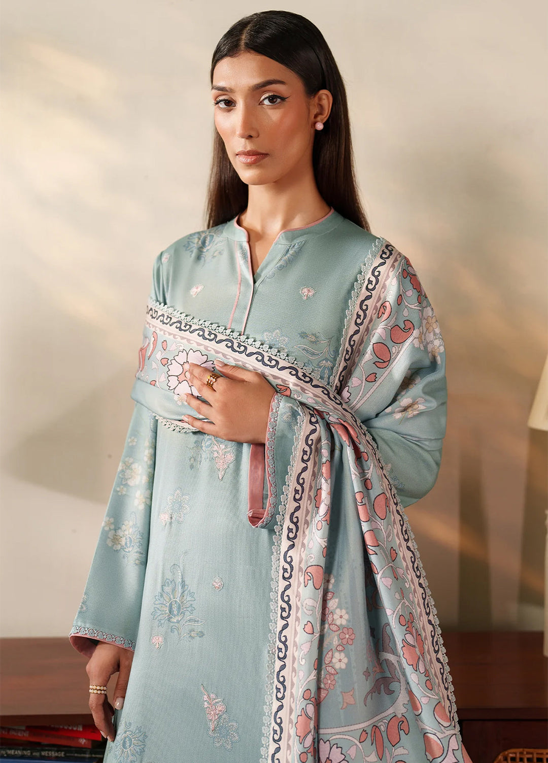 Bellini by Seran Unstitched Winter Cotail Embroidered Suits 3 Piece SN25BW Merene - Winter Collection