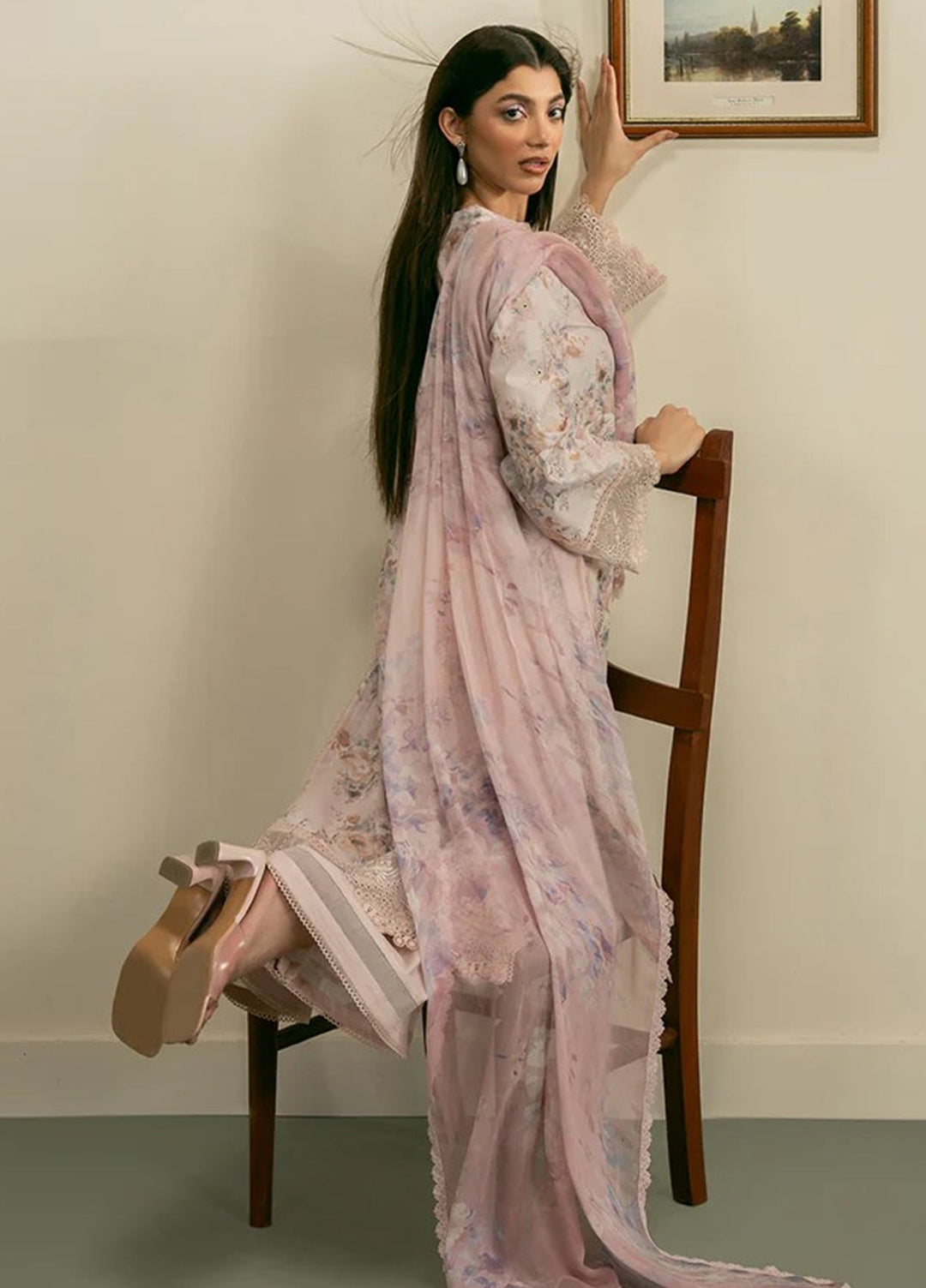Zephyr by Ayzel Unstitched Lawn Embroidered 3 Piece Suit AAF26UZ D-2 Amani - Summer Collection