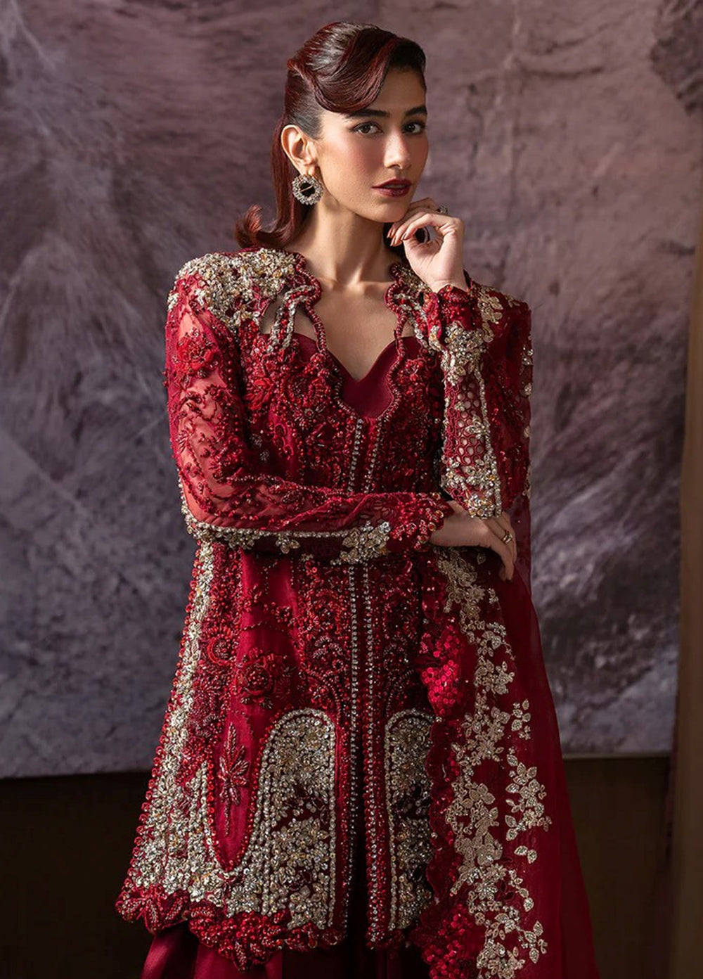Hayat by Afrozeh Unstitched Organza Embroidered Suits 3 Piece AF25HU AFH-25-08 RAWAAYAT - Festive Collection