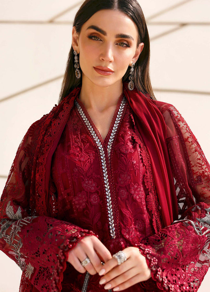 Maria B Unstitched Embroidered Luxury Lawn 3 Piece Suit MB26UEL 7A - Eid Collection