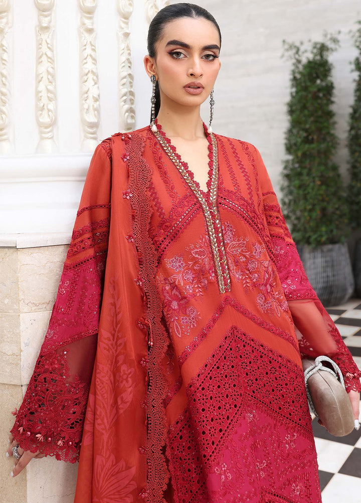 Maria B Unstitched Embroidered Lawn 3 Piece Suit MB26ULE D13 - Eid Collection