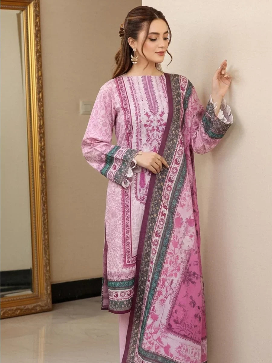 Salitex Unstitched Printed Cambric 3 Piece Suit SSW6U3P824 - Summer Collection