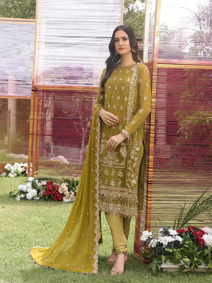 Salitex Women Embroidered Chiffon 3 Piece Suit UNW24CH011 - Summer Collection