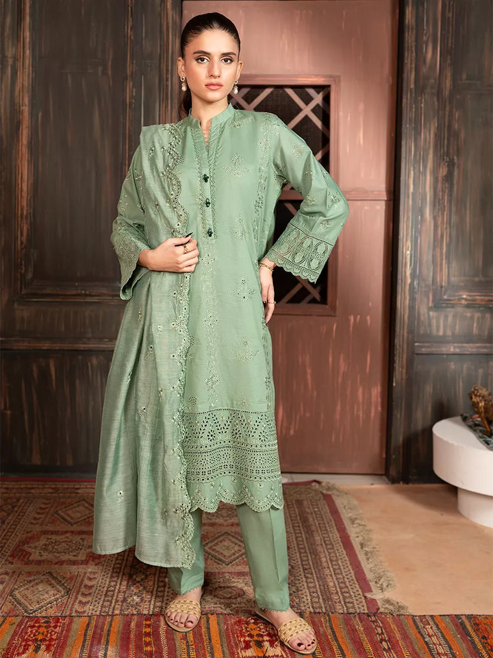 Salitex Women Embroidered Cambric 3 Piece Suit PML3PBC296 - Summer Collection