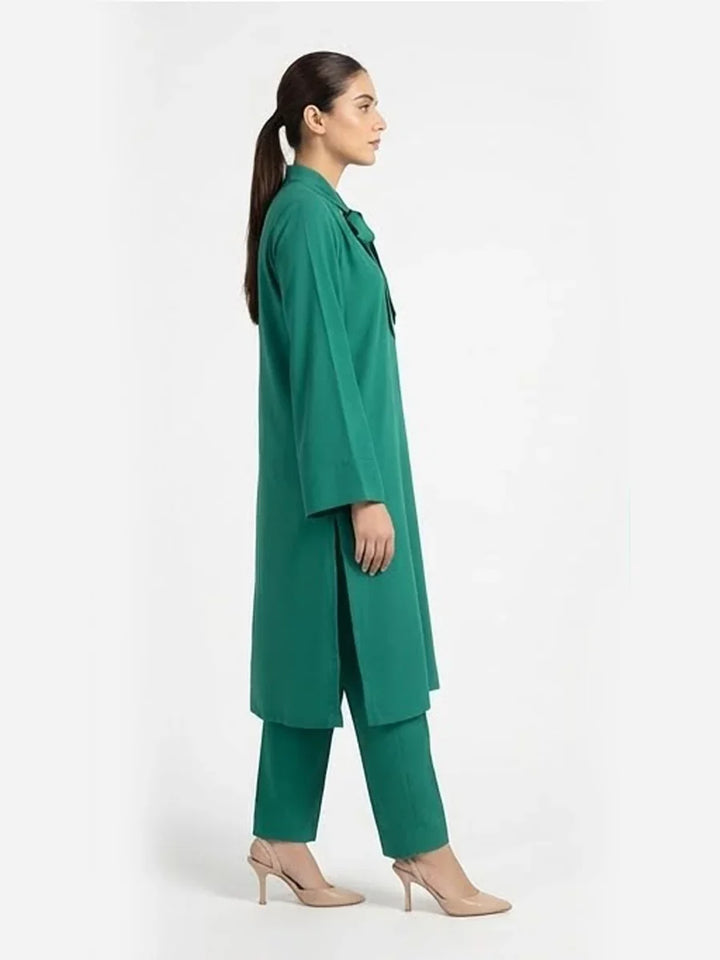 Salitex Women Solids Crepe 2 Piece Suit SS25PBC690-A - Summer Collection